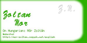 zoltan mor business card